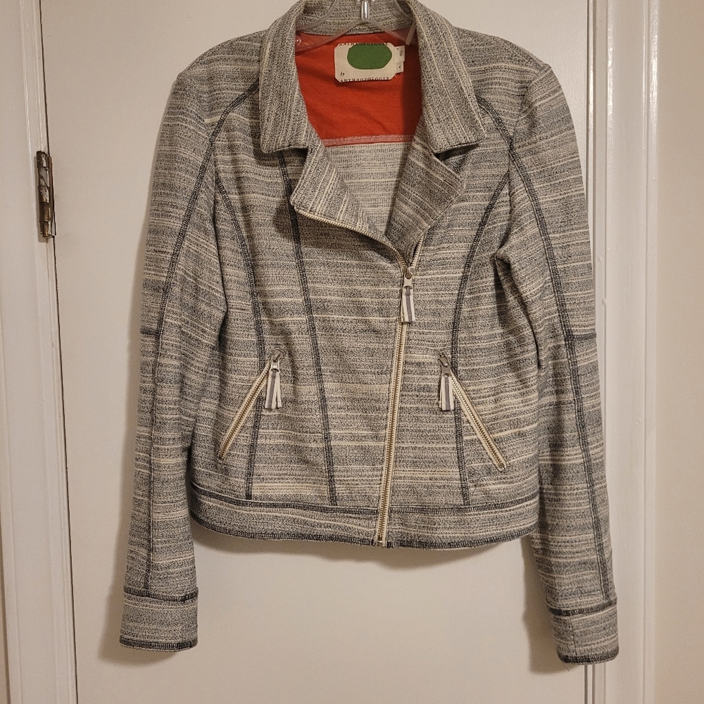 Anthropologie Asymetric Gray Moto Jacket